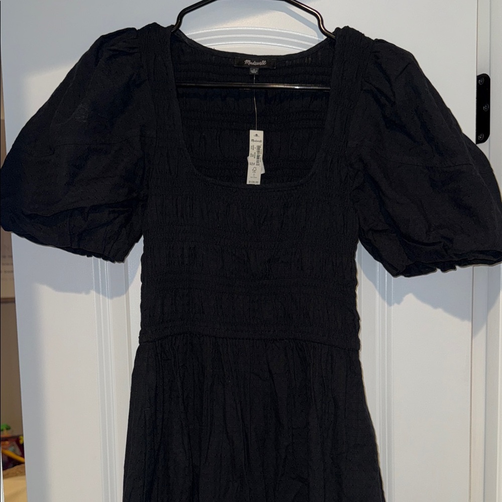 Lucie Puff-Sleeve Midi Dress